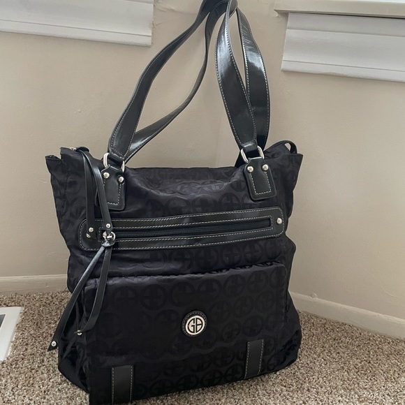 Giani Bernini Black Signature Soft Shoulder Bag Large Purse Tote Shoulder Bag - Picture 7 of 14